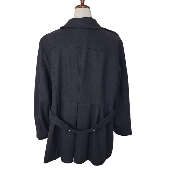 EUC like new wool Hydraulic women's black double breast pea coat oversized 3X - Picture 4 of 13